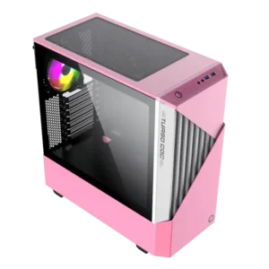 Case Gamemax Contac COC WP Gaming Midi Tower Blanco Rosado ATX 2 x USB Panel Lateral Vidrio Templado