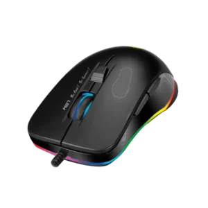 Mouse Gamemax Gaming MG7 3200DPI 6 Botones USB Luces LED Incluye Pad Mouse Negro